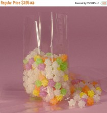 wedding photo - GLAM SALE 25 Medium Clear Cellophane Bags with Gusset,  Cello Party Favor Bags, Medium Cello Bags for Candy, Cookies, Popcorn, Wedding Candy