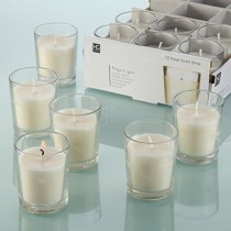 wedding photo -  48 Unscented Glass Filled Votive Candles
