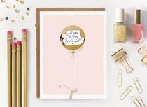 wedding photo - 6 Scratch-off "Will You Be My Bridesmaid / Maid of Honor?" Write-in Invitations // Gold Foil Balloon // Set of 6