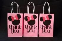 wedding photo - Minnie Mouse party favor thank you bag 12bags