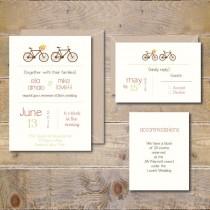 wedding photo - Bicycle Wedding Invitations, Bicycles, Bikes, Bicycle Wedding Invites, Bike Themed Wedding Invites, Tandem Bicycle, Rustic Wedding