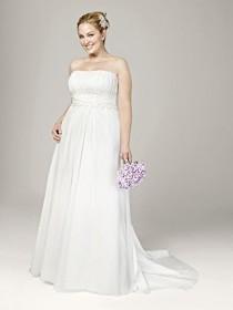 wedding photo -  Chiffon A-line with Beaded Lace on Empire Waist Wedding Dress