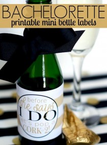 wedding photo - Bachelorette Mini Bottle Printables