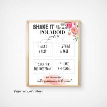 wedding photo - Wedding Photo booth Sign, Shake it Like A Polaroid Picture, Guestbook Sign 