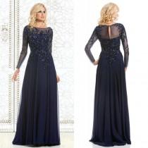 wedding photo - 2016 Long Plus Size Mother Of The Bride Dresses Appliques Bead Backless Evening Gowns Formal Prom Dress Online with $96.76/Piece on Hjklp88's Store 