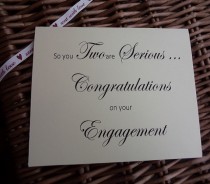 wedding photo - Engagement card - So you two are serious engagement card, engagement card,engagement card, congratulations card, Greeting cards
