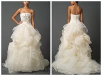 wedding photo -  Elegant Luxury Ivory Soft Ball Gown Wedding Dress