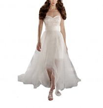 wedding photo -  Strapless Bridal Gown Wedding Dress with Detachable Skirt