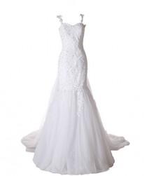 wedding photo -  Elegant Detachable Train Beaded Lace Mermaid Wedding Dress