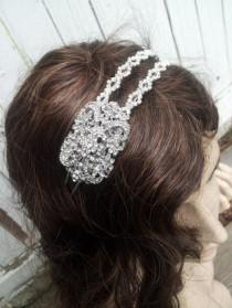 wedding photo - Jolia Swarovski crystal bridal double headband