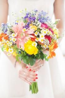 wedding photo - Pushing Daisies - Whimsical Wedding Inspiration In Primary Colors