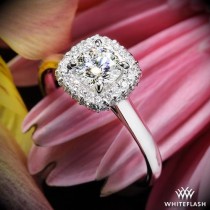 wedding photo - 18k White Gold "Selene" Solitaire Engagement Ring
