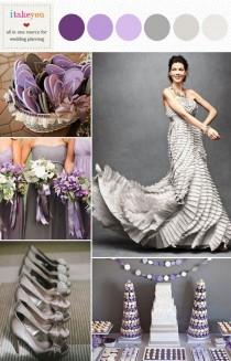 wedding photo - Grey Purple Wedding Colours Palettes