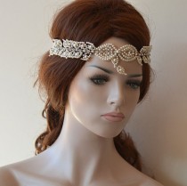 wedding photo -  Wedding Hair Wreaths & Tiaras, Pearl Headpiece, Wedding Hair Accessories, Bridal Headpiece Tiara, Wedding Headband