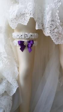 wedding photo -  Wedding garter, Bridal garter set, Garter, Rustic wedding garter, İvory ribbon garter, Bridal accessuary, Pearl and ribbon garter,