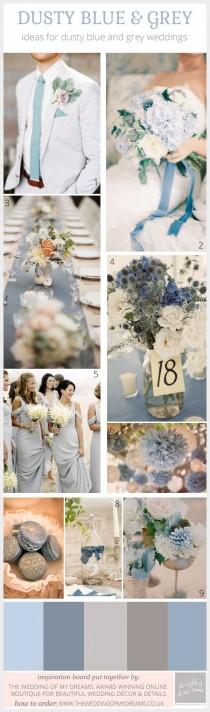 wedding photo - Dusty Blue And Grey Wedding Ideas & Inspiration