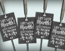 wedding photo - Sparkler Tags Chalkboard Printable Sparklers Send Off Tags PDF DIY  Rustic Shabby Chic Woodland