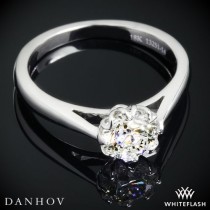 wedding photo - 18k White Gold Danhov CL140 Classico Solitaire Engagement Ring