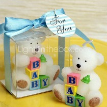 wedding photo - [$3.99] The Bear Building Blocks'Candle @ShanghaiBridal.Taobao.com