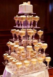 wedding photo - Cupcake Cake  - 20 Amazing Alternative Wedding Cake Ideas