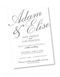 wedding photo - Rustic calligraphy Photoshop template wedding invitation