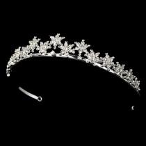 wedding photo - Snowflake Tiara, Wedding tiara, Snowflake headband, Winter Wedding, Rhinestone tiara, Bridal tiara, Crystal Snowflake tiara
