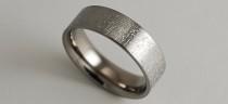 wedding photo - Mens Wedding Band , Titanium Ring , The Acropolis Band with Comfort Fit