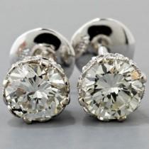 wedding photo - Diamond Stud Earrings Antique Style