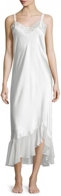 wedding photo - Oscar de la Renta Pink Label Always-A-Bride Lace Nightgown, Pure White