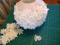 wedding photo - Two Paper Lanterns: Flowers And Pom Poms - Crafty Nest