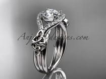 wedding photo -  platinum celtic trinity knot engagement ring ,diamond wedding ring CT785