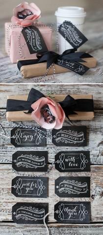 wedding photo - Printable Chalkboard Gift Tags 