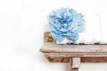 wedding photo - White Wedding Clutch. Something Blue. Monogram Clutches. Personalized Gifts. Wedding Clutches. Bridesmaid Clutches. White Bridal Purse