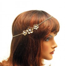 wedding photo -  Hair Chain Accessory Bridal Hair Chain Headpiece, Wedding Headpiece, Hair Jewelry, Bohemian Bridal Headband, Halo Crown Headpiece