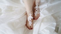 wedding photo - Wedding Sandals, Wedding Shoes, Beach Shoes, Sandals, Bridesmaids Shoes, Ivory bridesmaid shoes, dance shoes, bridal shoes, barefoot sandles