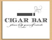 wedding photo - Printable Wedding Sign - Cigar Bar Sign, Wedding and Event Signage -  Instant Download