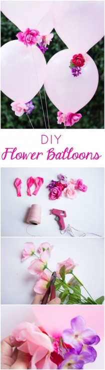 wedding photo - DIY Flower Balloons