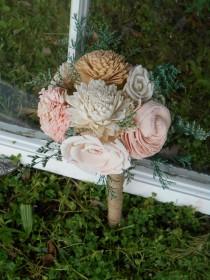 wedding photo - Vintage Rose, Wedding Bouquet, Bouquet, bridal Bouquet, Sola Bouquet, Sola Flower bouquet, sola flowers, rustic wedding, bridesmaid bouquet