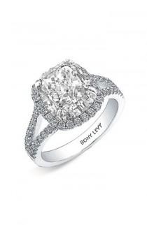wedding photo - Women's Bony Levy Pave Diamond Leaf Engagement Ring Setting (Nordstrom Exclusive)