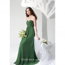 wedding photo -  Beautiful Sheath Green Chiffon Sweetheart Wrinkle Bridesmaid Dress Nz