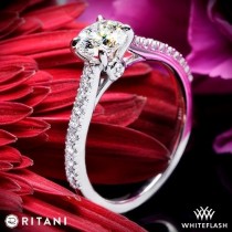 wedding photo - 14k White Gold Ritani 1RZ2498 Diamond Engagement Ring