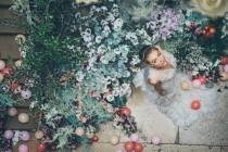 wedding photo - 'Sleeping Beauty' Wedding Shoot With An Insanely Pretty Floral Installation - Weddingomania