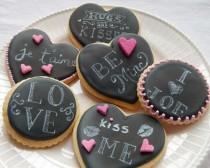 wedding photo - Saving With Sarah: Valentine Chalkboard Cookies