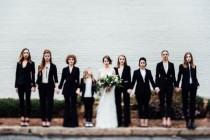 wedding photo - Bet You Can't Stop Swooning Over The Menswear-Inspired Bridesmaids Style In This Georgia Wedding
