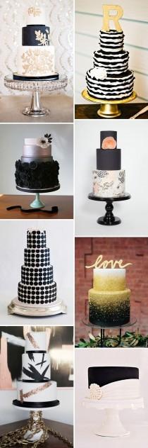 wedding photo - Boldly Different - Black Wedding Cakes