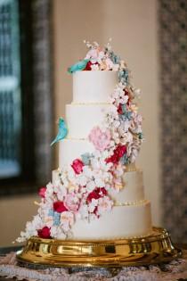 wedding photo - Whimsical Floral - Fairytale Wedding Cake