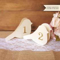 wedding photo - Bird table number - Table numbers wedding - Love bird table numbers - Bird theme wedding - Wedding table number - Reception table numbers