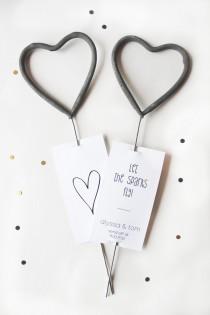 wedding photo - 25, Sparkler Send off Tags with a Heart Detail on the Back