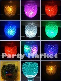 wedding photo - 100g Water Bead + 12pcs LED Decor submersible light Wedding Floral Centerpiece Eiffel Tower Vase Pearl Filler Table Scatter Party Supplies