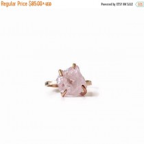wedding photo - SPRING SALE Rose Quartz Gold Ring, Engagement Ring, Yoga Ring, Heart Chakra, Available in Yellow Gold, Color of the Year 2016
